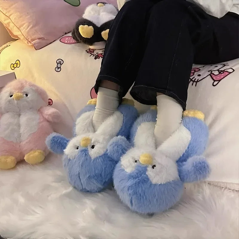 Dailyon Teddy-Bear Plush Slippers