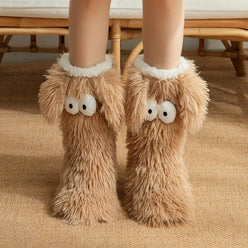 Dailyon Kawaii Puppy-Ear Winter Slipper Socks