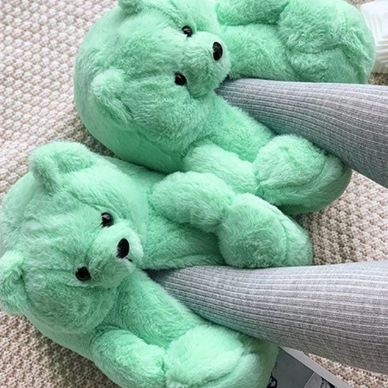 Dailyon Teddy Bear Plush Slippers