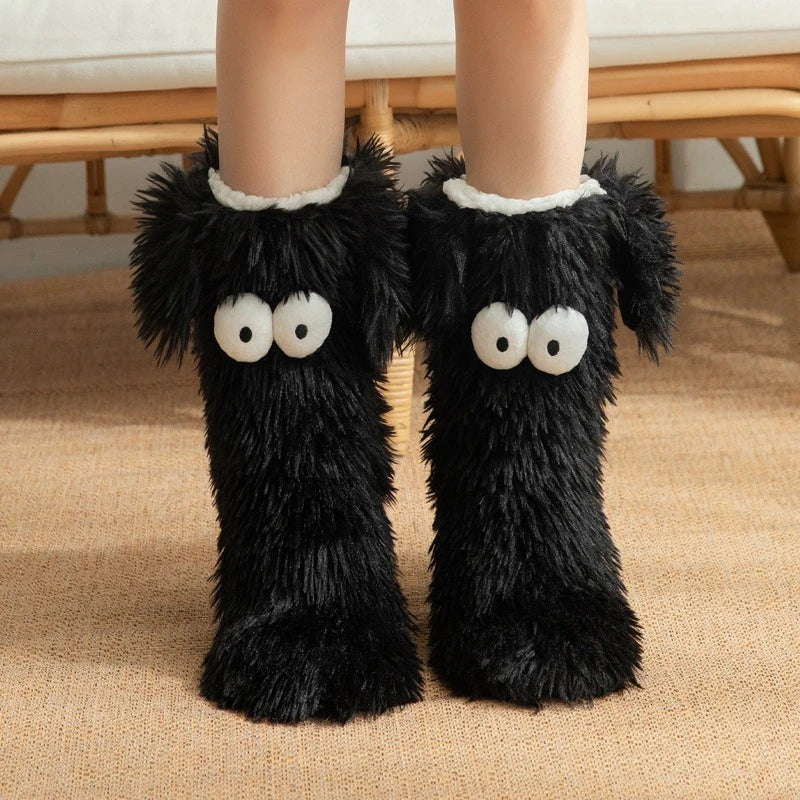Dailyon Kawaii Puppy-Ear Winter Slipper Socks