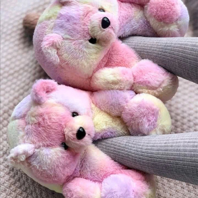 Dailyon Teddy Bear Plush Slippers