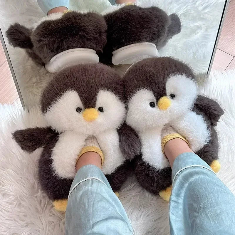Dailyon Teddy-Bear Plush Slippers