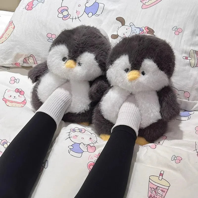 Dailyon Teddy-Bear Plush Slippers
